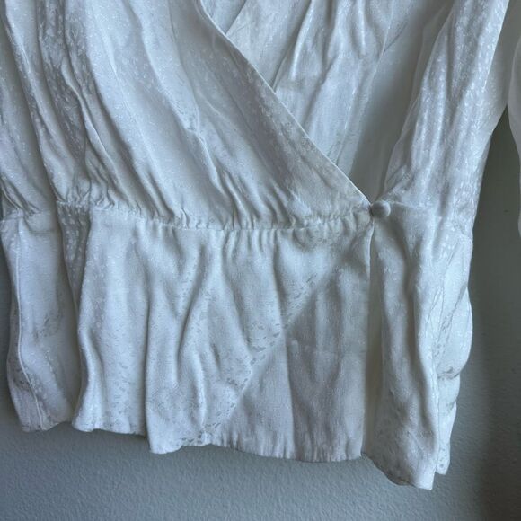 Bundle of Two Express Forever 21 Blouse Bodysuit Velvet Pink Wrap Size Medium - Picture 7 of 10